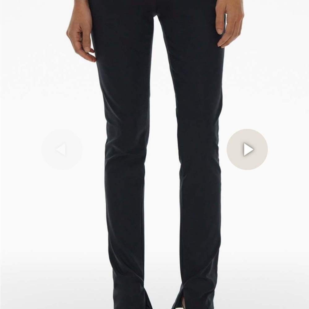 Helmut Lang, Black Slim-Fit Pants with slit
